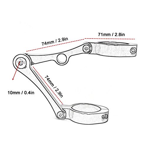 Headlight Bracket, Vintage Motorcycle Headlight Bracket Turn Signal Light 39-41Mm/1.5-1.6In Fork Tube Mount Clamp For Support Phare Moto 41Mm For Motorcycle Headlight Bracket #TOP2