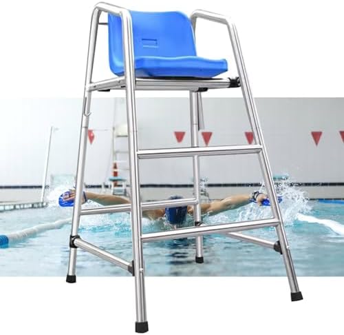 Commercial Stainless Steel Lifeguard Chair, Detachable Poolside Barstool for Outdoor and Indoor Use, Ideal for Gardens, Backyards, Water Parks, Durable and Stylish