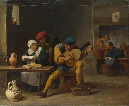 Cuadro Contadini che suonano in una locanda para decorar salones rústicos
