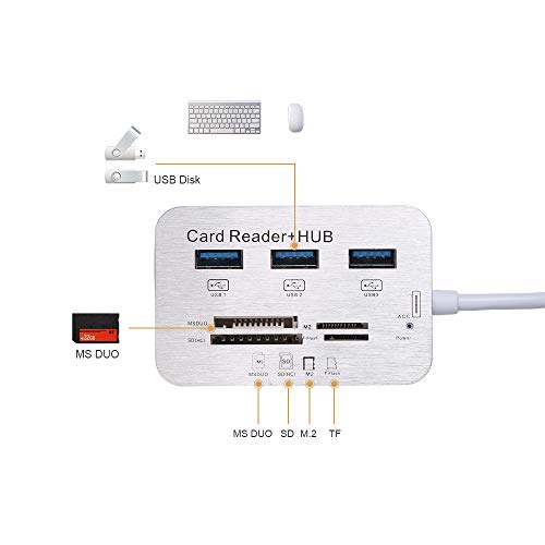 Docooler USB Hub tudo em um cartão leitor USB 2.0 USB 3.0 USB 3.1 USB C tipo C 3 USB 3.1 Hub com MS