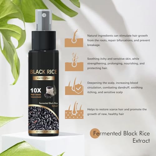 Spray Voluminizador para Cabello con Proteína de Arroz Negro 3.38oz miniatura 5
