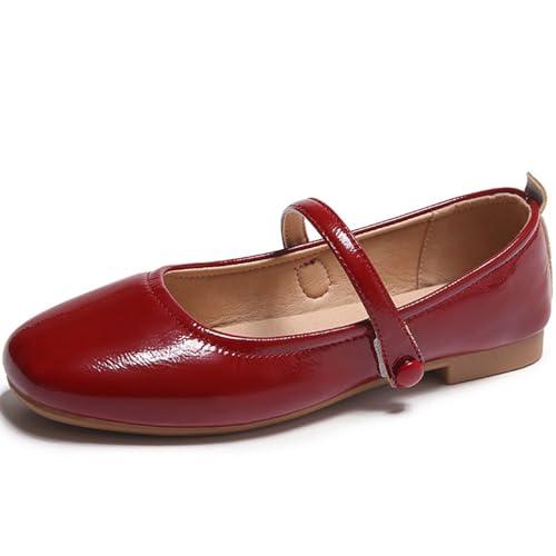 Women's Fashion Solid Color Comfortable Round Toe Flat Mary Jane Shoes Vintage Casual Easy Buckle Ballet Flats