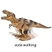 JOYIN 2 in 1 Dinosaur Realistic Walking T-rex Toy Electronic and Triceratops with Roaring Sounds