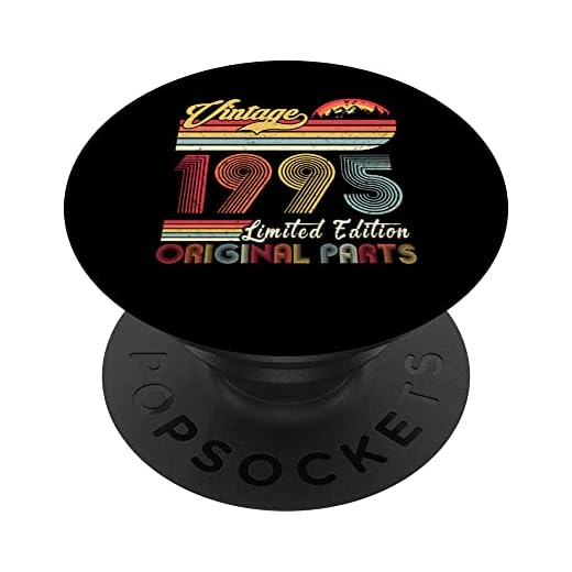 27 años Vintage 1995 Edición limitada 27 cumpleaños PopSockets PopGrip Intercambiable