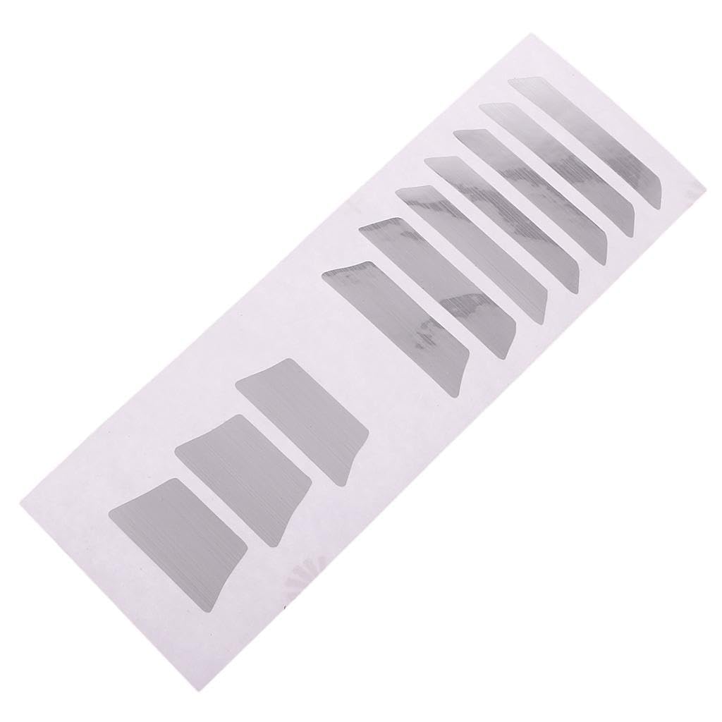 Club Bollywood®Guitar B Fretboard Inlay Stickers Fret Decals Marker Silver Trapezoid #4-image-49