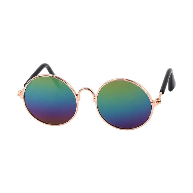 Cat Glasses Vintage Eye-wear Trend for Little Dog Cat Pet Supplies Photos Props Reflection Glasses Multicolor