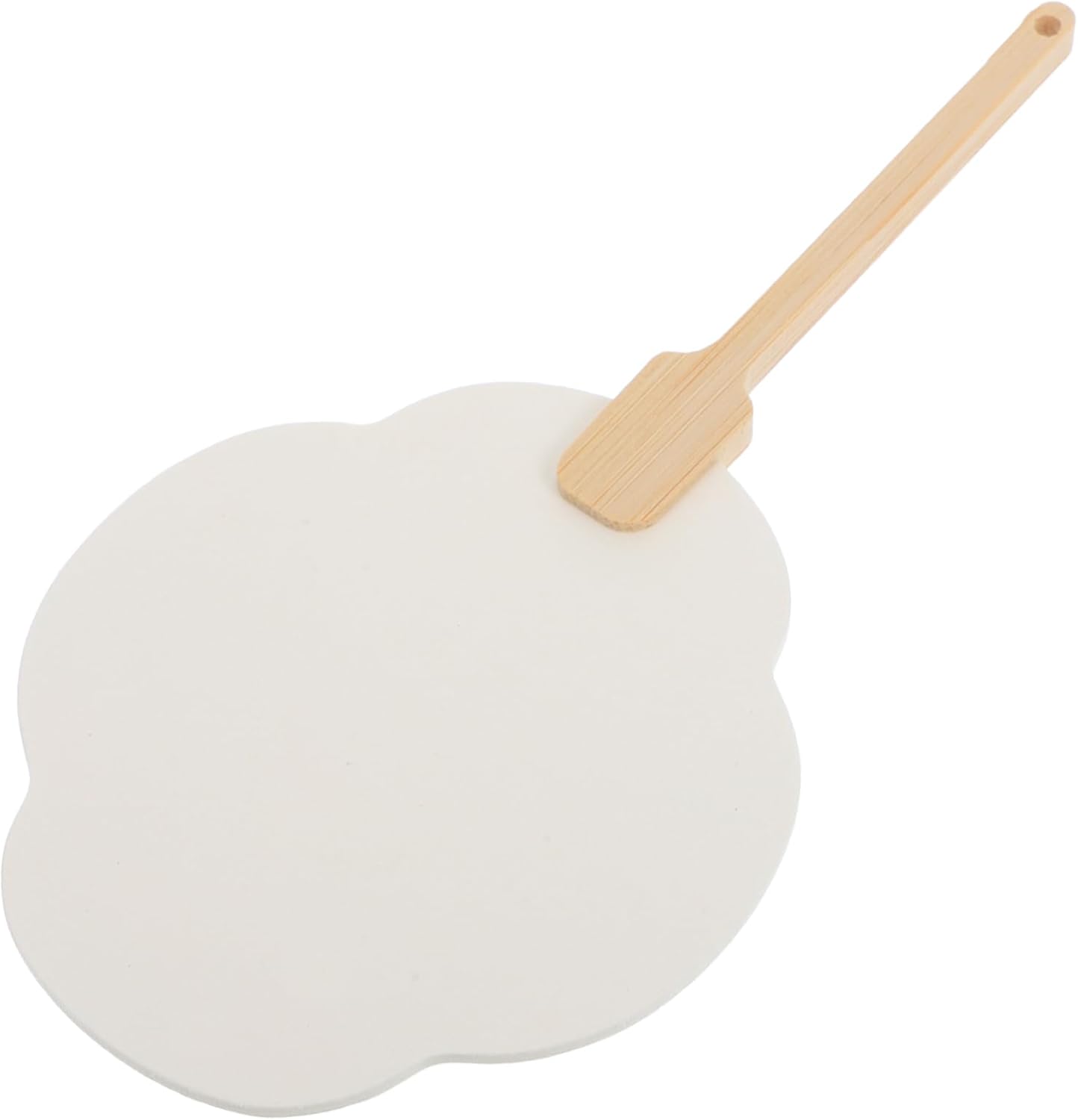 Wooden Fan DIY Craft Kit for Friends and Family, White Paper Xmas | Assembling Set for Creative Hobby, Paper and Wood Materials, Suitable for Gift and DIY Crafting