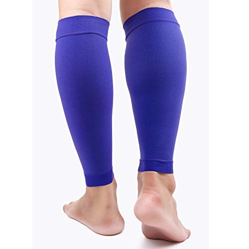 Image of TOFLY Calf Compression Sleeve for Men & Women, 1 Pair, Footless Compression Socks 20-30mmHg for Leg Support, Shin Splint, Pain Relief, Swelling, Varicose Veins, Nursing, Travel, Plus Size S - 5XL