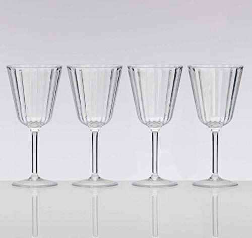 Flamefield Crystaline - Copas de vino (acrílico, 4 unidades) Cover