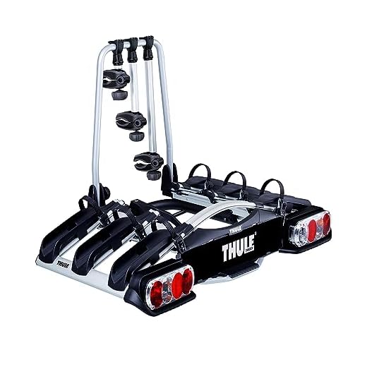 Thule EuroWay G2 922 Fahrradträger für Anhängerkupplung 3 Fahrrader, Silver