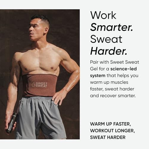 Sports Research Sweet Sweat Toned Waist Trimmer for Women and Men | Premium Waist Trainer Belt to \'Tone\' your Stomach Area (Terra, XX-Large) - Thumbnail 5