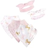 Yoga Sprout 5pc Bib and Headband Set, Unicorn, One Size