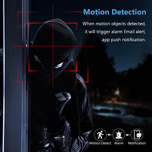 Moniss Sistema de câmera de segurança sem fio, NVR de 4 canais com 4pcs 1080P Câmeras IP de vigilânc