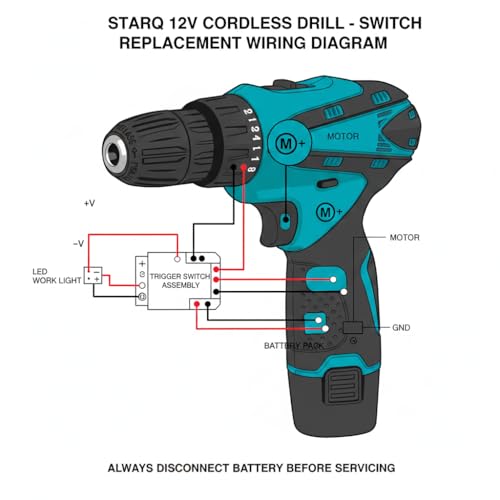 Image of 12V Cordless drill Switch: High-Efficiency, Wireless Control for Enhanced Home Automation