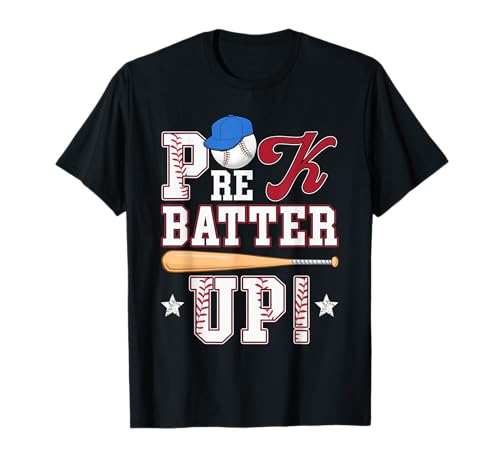 Pre-K Batter Up Baseball Pre-Kindergarten Regreso a la escuela Camiseta
