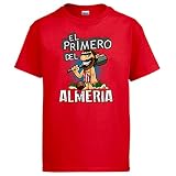 stampats Camiseta Frase el Primero del Almería para hincha de su Equipo de fútbol - Rojo, XXL