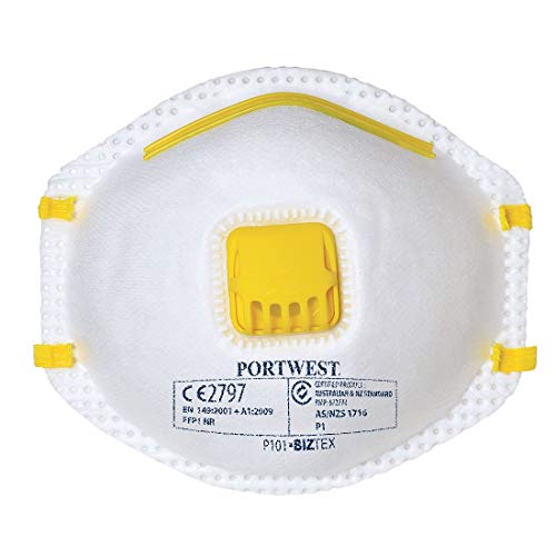Respirateur Portwest P1V jetable avec valve pour protéger vos voies respiratoires sur les chantiers