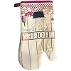 100% Cotton Printed Kitchen Linen Set of 5, 2 Kitchen Towels, 2 Potholder, 1 Oven mitt, Non Slip, Washable, and Heat Resistant. (Home)