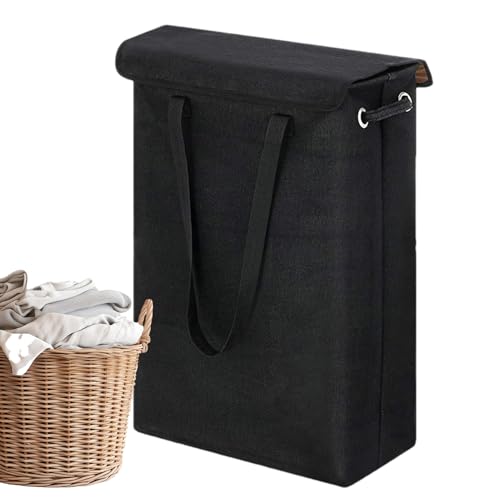 Panier à linge avec couvercle compact pour dissimuler le linge de maison sale - 2