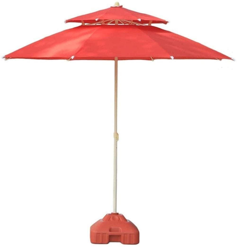 HCZKIUJY Sun Parasol Umbrella Garden Parasols 7.5ft/9ft Double Top Patio Umbrella, Outdoor Sun Shade for Beach/Pool/Garden Umbrellas Round