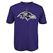 NFL Youth Boys 8-20 Baltimore RAVENS "POWER GRID LOGO" DRI-TEK SS-T Regal Purple S (8)