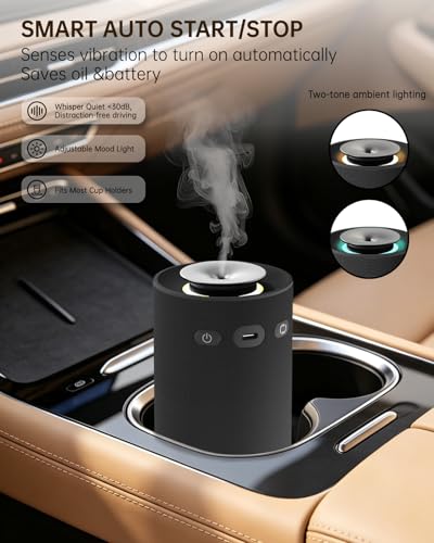 Waterless Essential Oil Diffuser for Home & Car,Fabric Covered - image 3