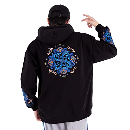MFCT Japanese Streetwear Embroidered Graphic Hoodies for Men - Main Image