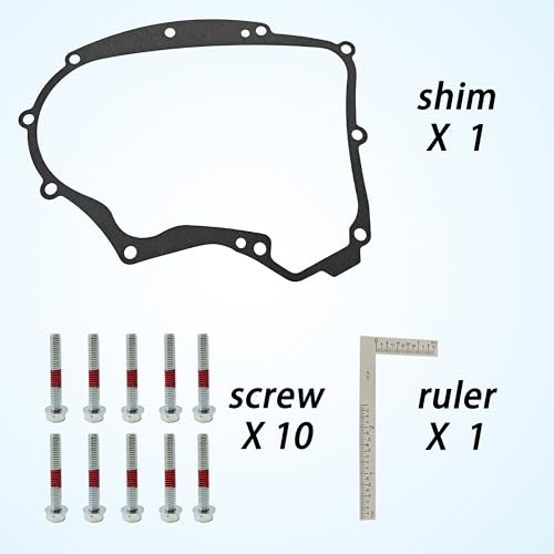Image of Crankcase Gasket Kit,594195 Compatible with Briggs and Fit for Stratton Small Gasoline Engines,with Mounting Bolts,Replacement 591911, 697227, 690945, 273488