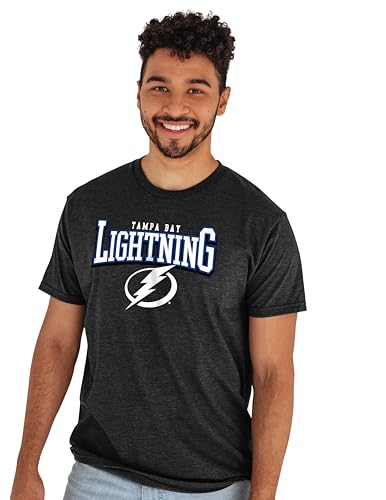 Tampa Bay Lightning NHL Officially Licensed T-Shirt Heathered Black, Large