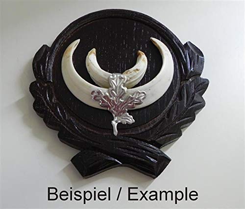 10 x Eichenlaub für Keilertrophäen - silberfarben - Keiler Verzierung Wildschwein Gewaff Deckblatt Abddeckung