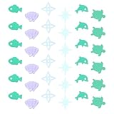 SEWACC Glitter Sea Turtle Dolphin Shell Sequins Filler for DIY Crafts 40g (2x20g Bags) Green Shimmer Craft