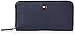 Produktbild Tommy Hilfiger Damen Basic Leather Lrg Za Wallet Geldbörse, Blau (Tommy Navy), 2x11x11 cm