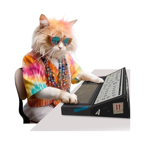 Suck UK Cat Scratcher Synthesizer | Cat Scratchers for Indoor Cats | Kitten Toys & Cat Toys for Indoor Cats | Cat Cardboard Scratcher & Cat Scratching Board | Cat Accessories for Indoor Cats Cover