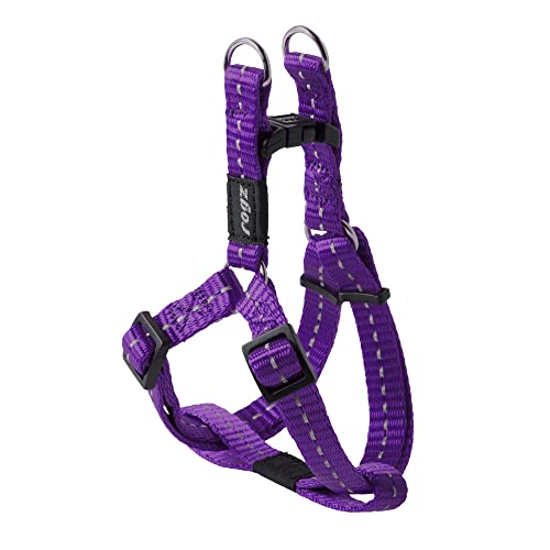Reflective Step-in Adjustable Harness for Small Dogs; matching collar and lead available, Purple