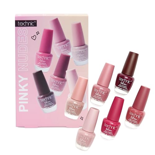 Technic Pinky Nudes 6-Piece Nail Polish Set – Everyday Nude & Pink Shades for Effortless Day-to-Night Glam