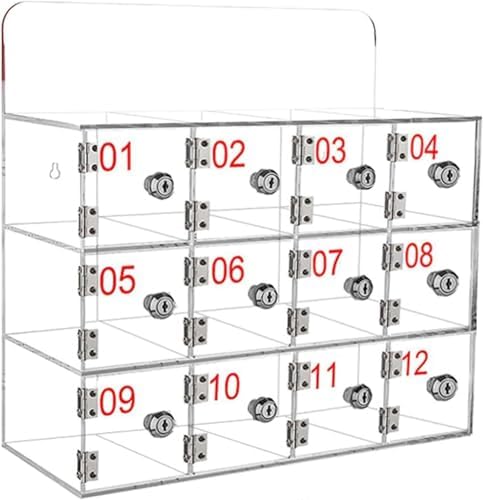 Lockable Acrylic Phone Storage Locker - Secure Device Management for Schools, Offices & Workplaces, Durable Organizer for Phones & Tablets, Ideal for Classrooms & Work Environments
