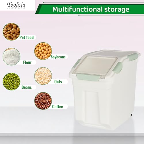 1Pcs 10kg Airtight Rice Storage Container with Lids for Kitchen (Cyan) - Image 5