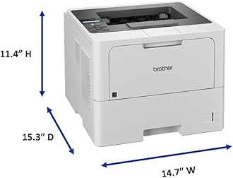 Brother Professional Laser Printer with High-Speed 50 ppm Output, Advanced Security Features, and Wireless Networking for Business, Monochrome Printing with Duplex Capability (HL-6210DW)