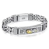 Antikes Design: Das antike Design verleiht dem Armband einen Charme der alten Welt, mit einer tiefen Farbe und einem rustikalen Glanz, der den Wunsch nach Klarheit und Eleganz vermittelt.