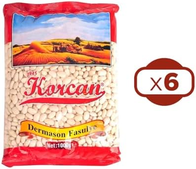 Korcan Dermason Fasulye, Kuru Fasulye, 1 kg, 6 Paket - Görsel 2