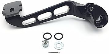 XKH- Motorcycle Black Billet Rear Brake Lever Brake Pedal Foot Lever 3 Hollow-Out Compatible with 2014-later Touring Trike Road King Street Glide CVO Tri Glide Freewheeler FLRT FLHR [B01JA1Y0X2]