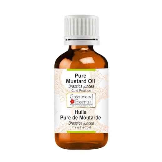 Greenwood Essential Pure Mustard Oil (Brassica juncea) Cold Pressed for Skin and Hair 50ml(1.69 oz)