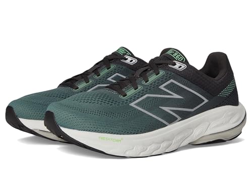 New Balance Fresh Foam X 860 V14   Tenis de correr para hombre, Dark Juniper/Black Cement/Grey Matter, 41.5 EU
