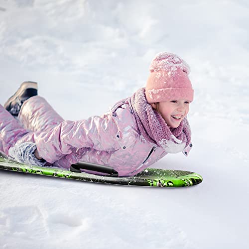 Aquarm Foam Snow Sled For Kids With 2 Sturdy Soft Handles & Slick Bottom, Toboggan Perfect For 3+ Years Old Boys Girls Winter Outdoor Sport Fun (36 Inch) #TOP5