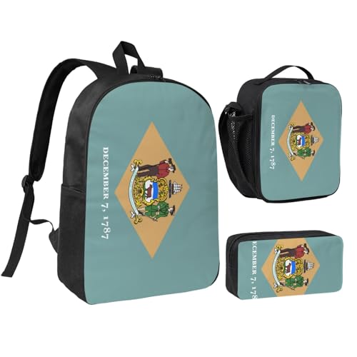 Sac à dos avec boîte à déjeuner Delaware pour l'école et le voyage