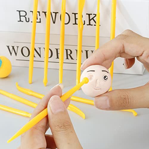 Jepeux JE-L033 Clay Tools, 14-Piece Diy Plastic Polymer Carving Set Clay Kit Pottery Modeling thumb #2