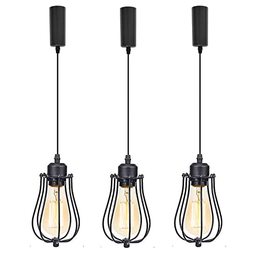 KIVEN 3�p�b�N �� ���g���y���_���g���C�g �������߉� �R�[�h���[�J�b�v�t�� �C���e���A�Ɩ� �k�� �y���_���g�����v ������� �C���e���A�p �Ɩ���� �V��Ɩ� �݂艺�� ���C�g E26 �L�b�`�� LED �d�C �_�N�g���[�����C�g TB0103