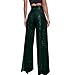 WWPPAION Sequin Pants Women High Waist Fashion Casual Pant Sparkly Wide Leg Trousers Elastic Loose Side Zipper Shiny Pants