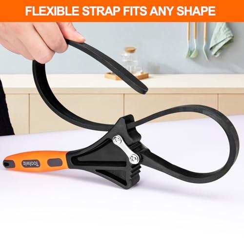 Rubber Strap Wrench Set for Universal Use - 2 Piece Set for Opening Jars, Pipes, and Plumbing