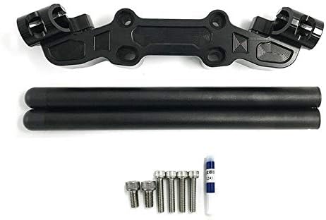 Miniatura 6 de Motocicleta CNC aluminio ajustable manillar barra clip en abrazadera montaje para Kawasaki Ninja 650R ER-6F ER6F 2006 2007 2008 2009 2010 2011 2012